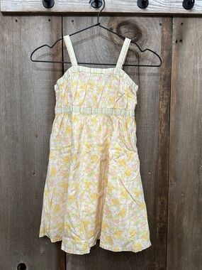 2004 Gymboree Floral Summer Cami Tank Dress in Yellow Size 7 Girls